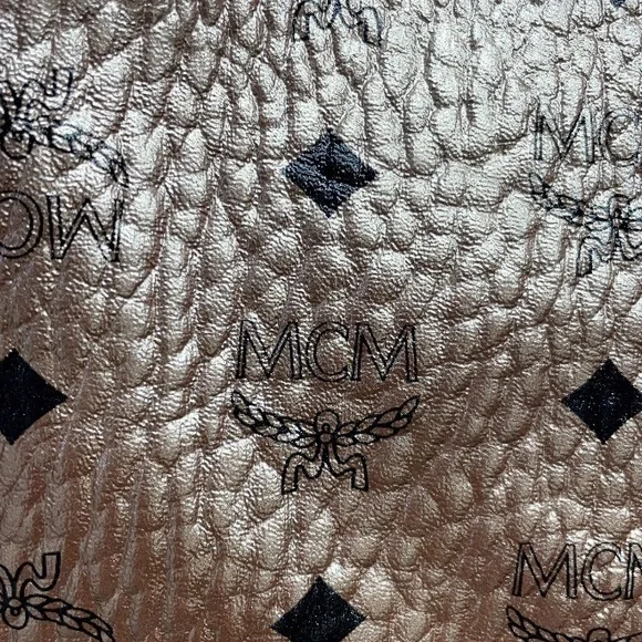 MCM Reversible Large Metallic Visetos Canvas Shopper Tote - Picture 6 of 15